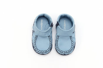 Walkking's Unisex Babies' Zip Around Walking Baby Shoes Light Up Blue